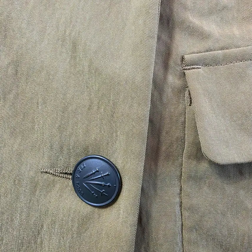 [BUNJANG] Rag &amp; Bone Linen Double Button Jacket - Khaki / 랙앤본 더블 버튼 린넨 자켓 카키