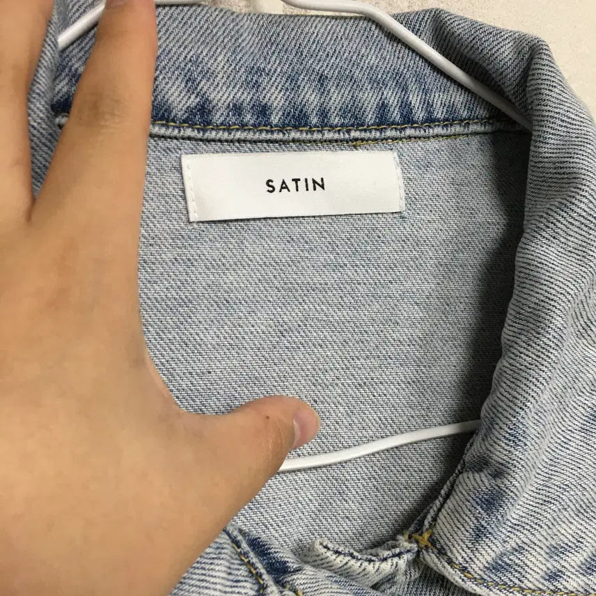 [BUNJANG] SATIN Denim Puff Jacket (Size 66) / SATIN 샤틴 데님 퍼프 자켓 66