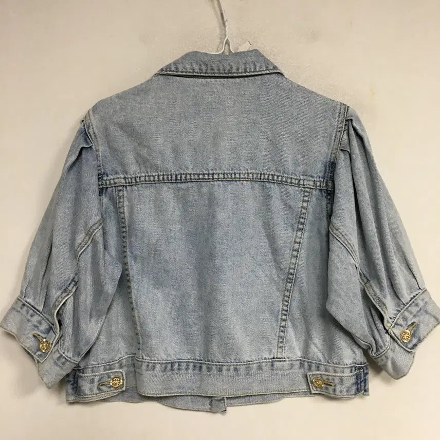 [BUNJANG] SATIN Denim Puff Jacket (Size 66) / SATIN 샤틴 데님 퍼프 자켓 66