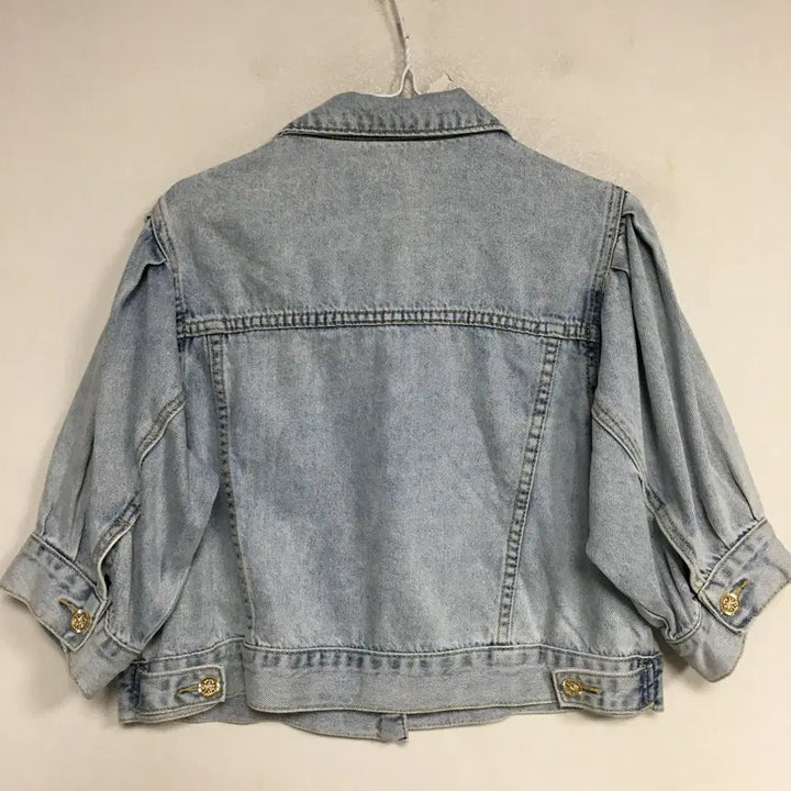 [BUNJANG] SATIN Denim Puff Jacket (Size 66) / SATIN 샤틴 데님 퍼프 자켓 66
