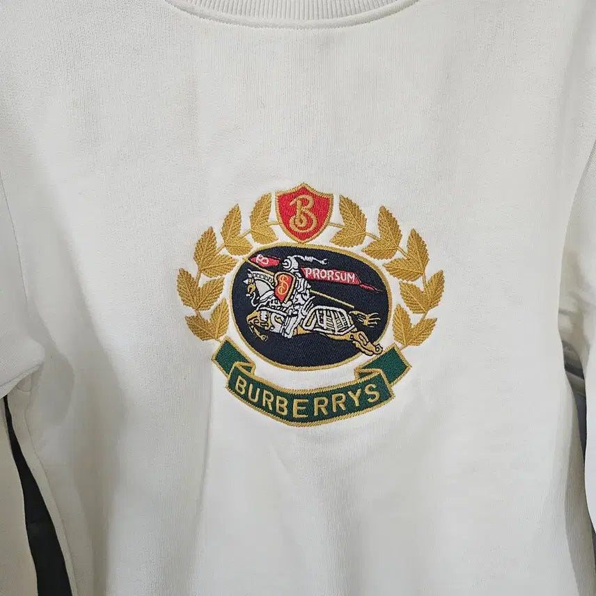 [BUNJANG] Burberry White Logo Sweatshirt XS / 버버리 화이트 로고 맨투맨 티셔츠xs