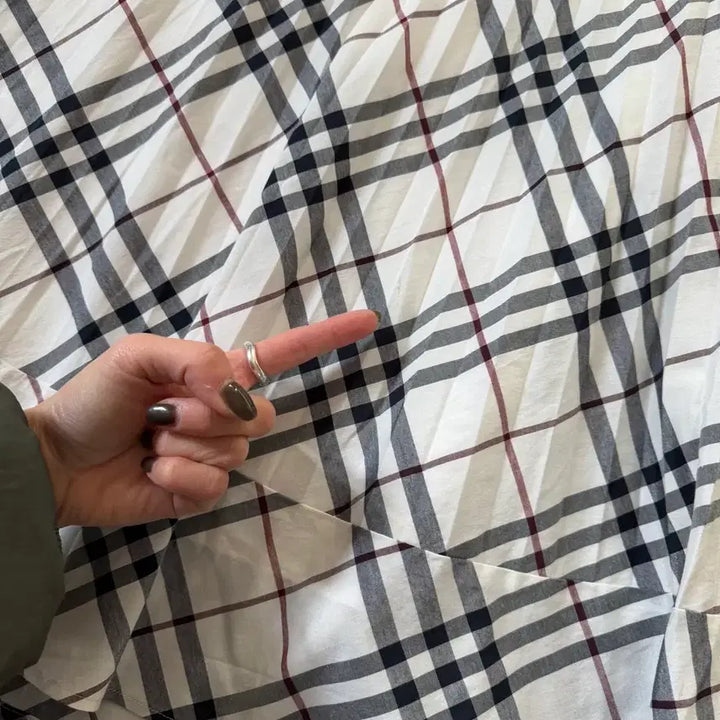 [BUNJANG] Burberry Blue Label White Nova Check Pleated Skirt / Burberry 버버리 블루라벨 화이트 노바체크 플리츠 스커트