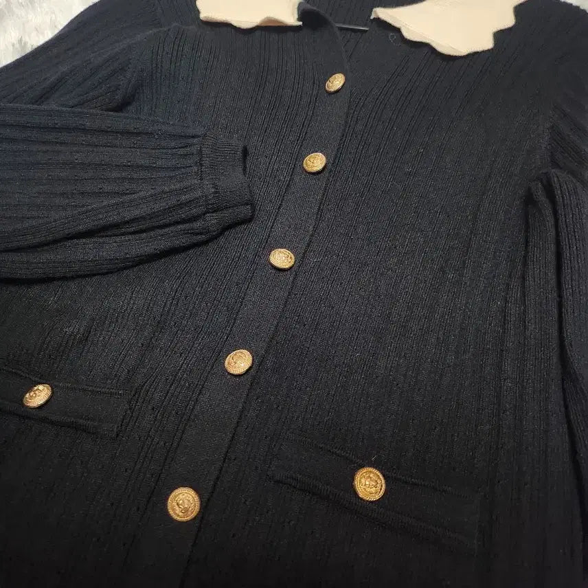 [BUNJANG] Unbranded Black Long Button-Down Dress / 카라넥 버튼 블랙 롱 원피스 FREE