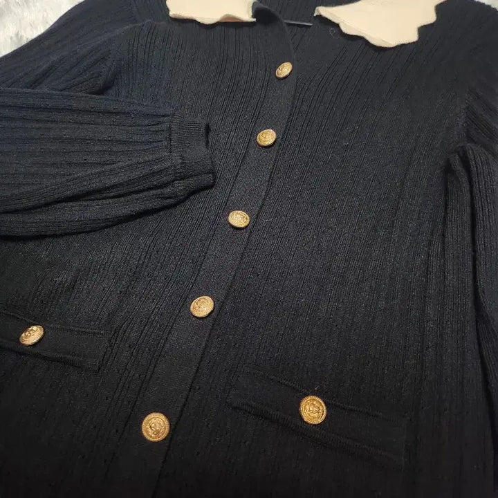 [BUNJANG] Unbranded Black Long Button-Down Dress / 카라넥 버튼 블랙 롱 원피스 FREE