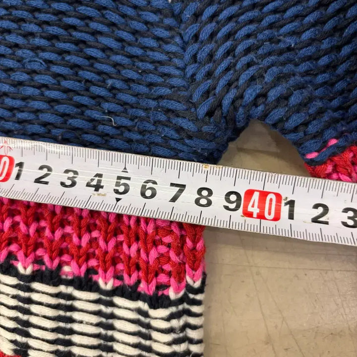 [BUNJANG] Tommy Hilfiger Color Block Pattern Knit Sweater / 타미힐피거 배색 패턴 니트