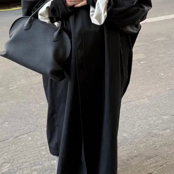 [BUNJANG] Ethos Half Neck Trench Coat Black / Ethos 에토스 하프넥 트렌치 코트 블랙