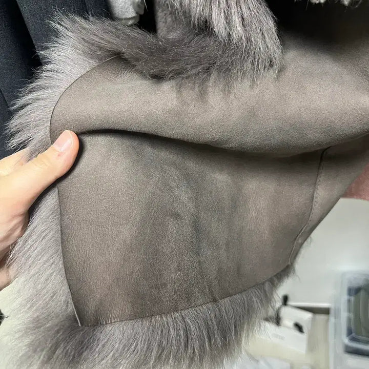 [BUNJANG] Ayadz Vintage Gray Real Fur Mustang / ayadz vintage 그레이 리얼퍼 무스탕