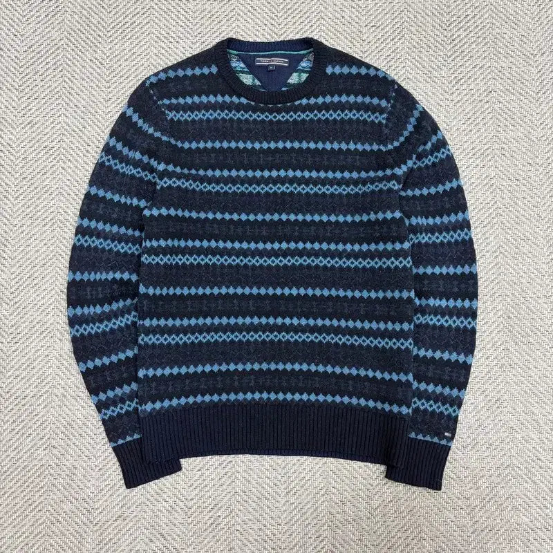 [BUNJANG] Tommy Hilfiger Wool Blend Pattern Knit Sweater / 타미힐피거 울블렌드 패턴 니트 v2078