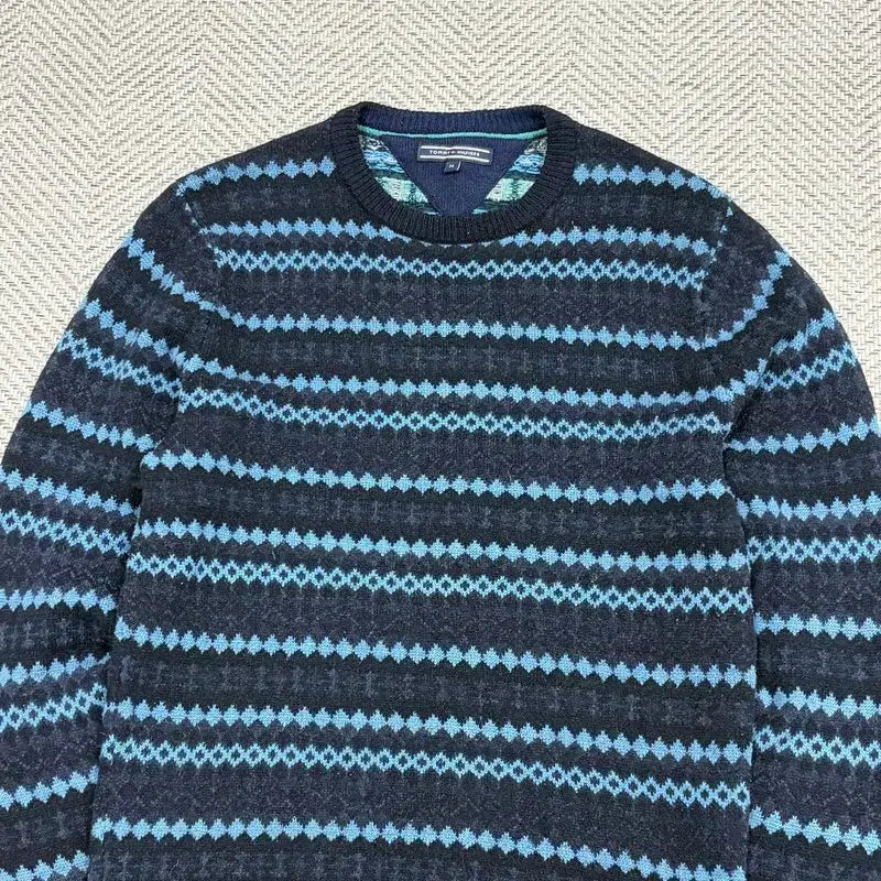 [BUNJANG] Tommy Hilfiger Wool Blend Pattern Knit Sweater / 타미힐피거 울블렌드 패턴 니트 v2078