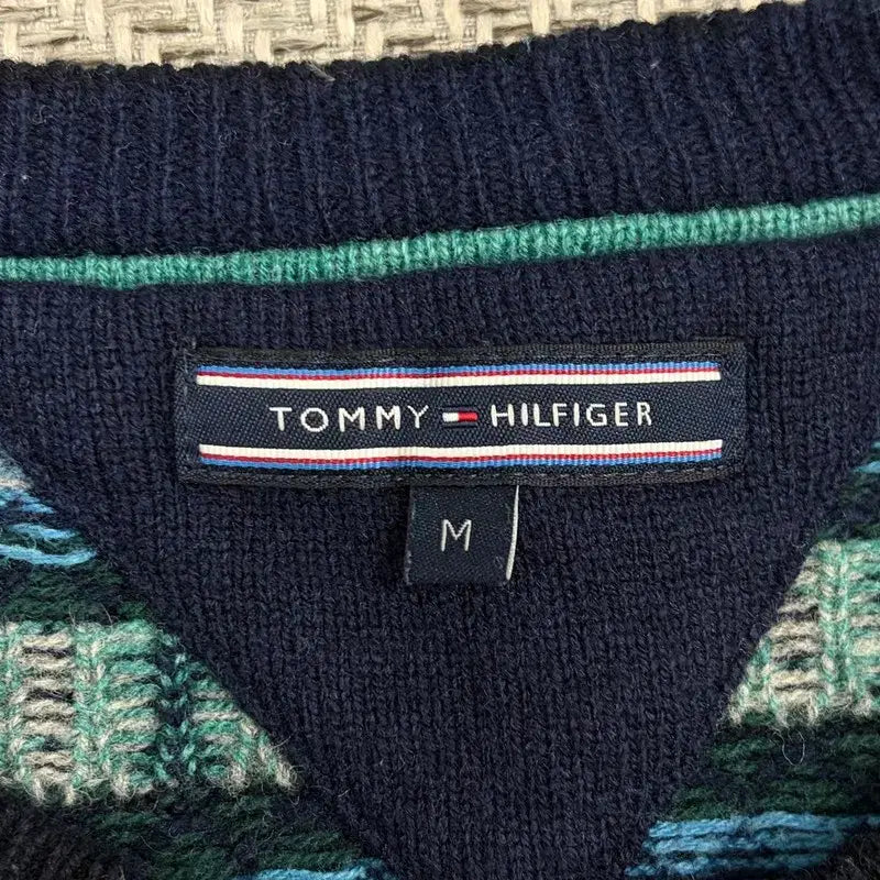 [BUNJANG] Tommy Hilfiger Wool Blend Pattern Knit Sweater / 타미힐피거 울블렌드 패턴 니트 v2078