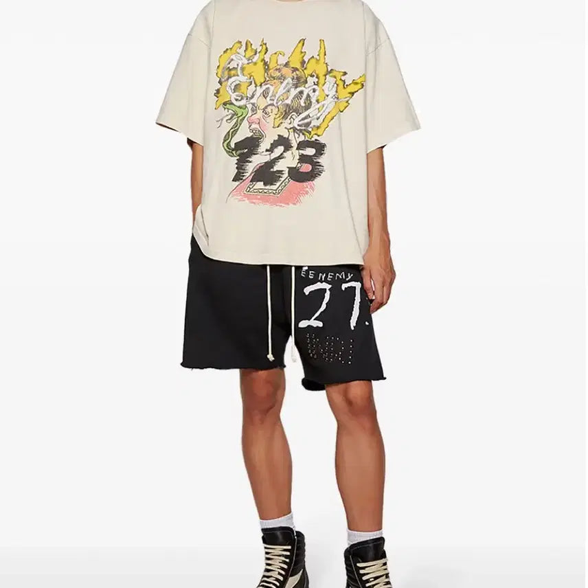 [BUNJANG] RRR123 Oversized Printed T-shirt XL / RRR123 / 오버핏 프린팅 티셔츠 / XL