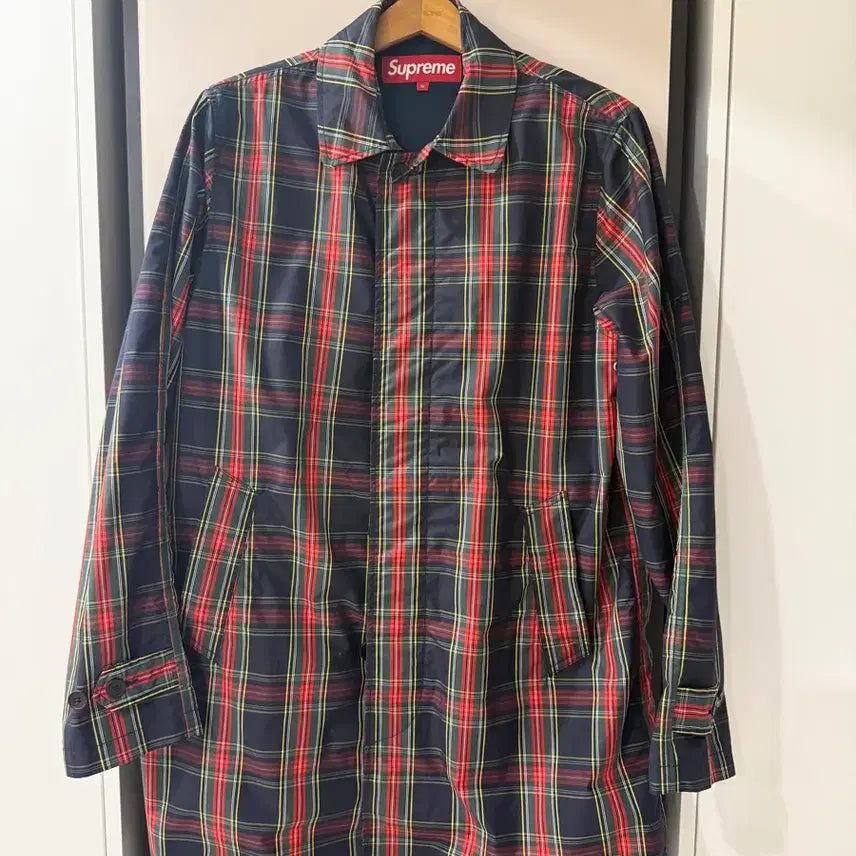 [BUNJANG] Supreme Check Trench Coat 15SS / [M] 슈프림 체크 트렌치 코트 15SS