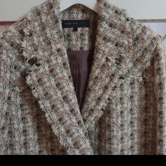 [BUNJANG] Olive Des Olive Tweed Jacket (Size 55.5-66) / 올리브데올리브 모직 트위드자켓/55반-66