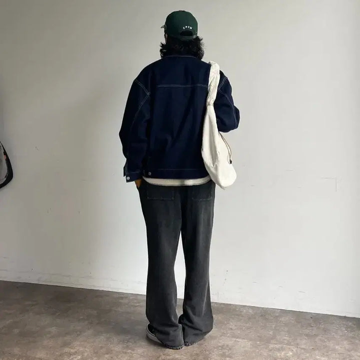 [BUNJANG] CPCM Denim Coverall Work Jacket Navy L / CPCM 재팬 데님 커버올 워크자켓 데님자켓 네이비 L