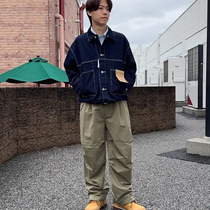 [BUNJANG] CPCM Denim Coverall Work Jacket Navy L / CPCM 재팬 데님 커버올 워크자켓 데님자켓 네이비 L