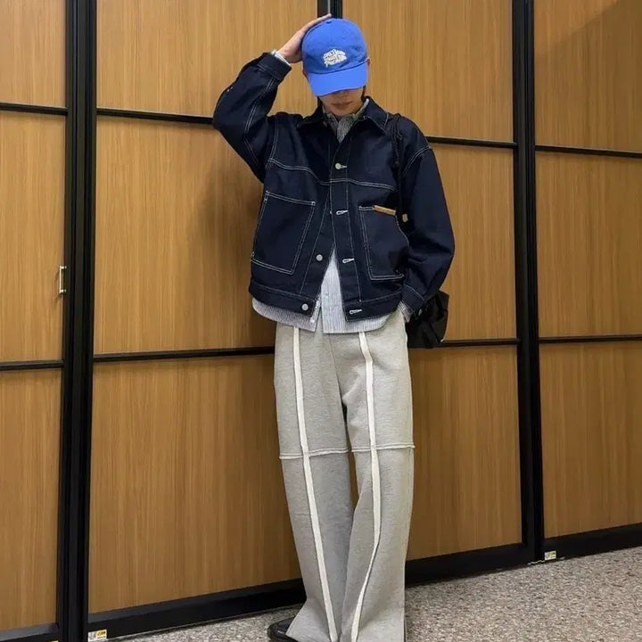 [BUNJANG] CPCM Denim Coverall Work Jacket Navy L / CPCM 재팬 데님 커버올 워크자켓 데님자켓 네이비 L