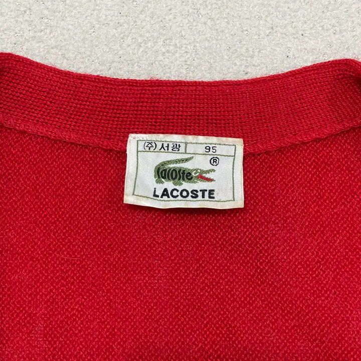 [BUNJANG] Lacoste Wool V-Neck Knit Cardigan / M 라코스테 브이넥 울 니트 가디건 0316-2