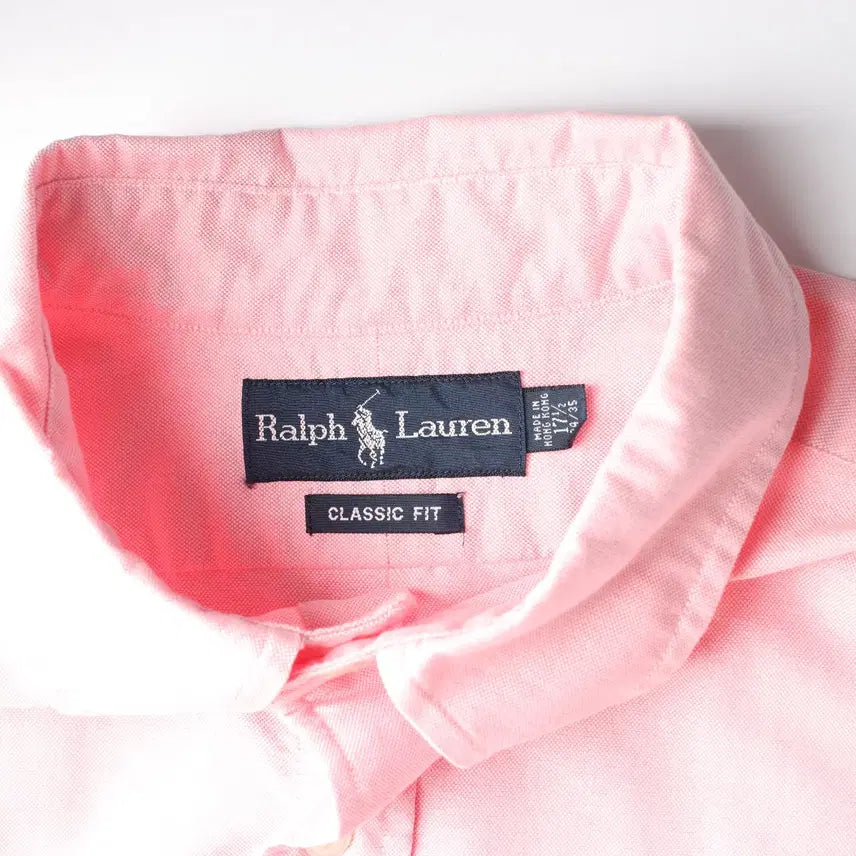 [BUNJANG] Polo Ralph Lauren Pink Cotton Shirt / 폴로 랄프 로렌 셔츠 핑크 XL
