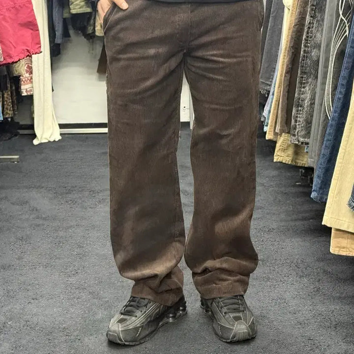 [BUNJANG] Dickies 874 Corduroy Work Pants / 디키즈 골덴 코듀로이 브라운 874 일자 세미 와이드 워크 팬츠 32