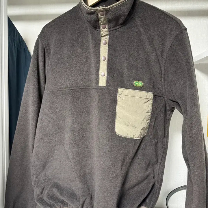 [BUNJANG] The Rest YoSEMITE Fleece Pullover Olive Brown / [L] 더레스큐 YOSEMITE 플리스 풀오버 올리브브라운