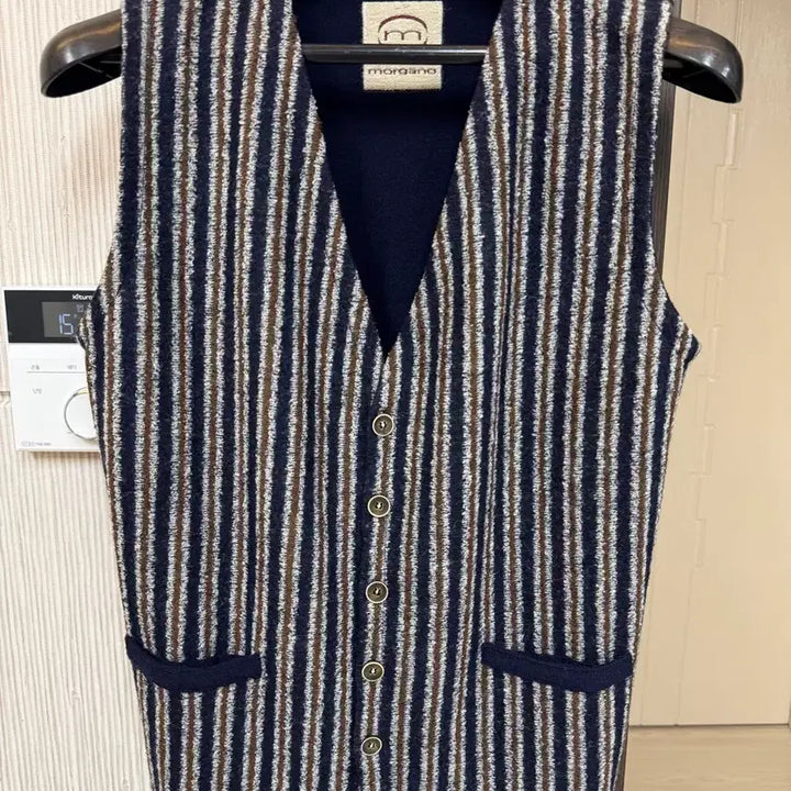 [BUNJANG] ManOnTheBoon Striped Knit Vest / (95) 맨온더분 스트라이프 니트 베스트