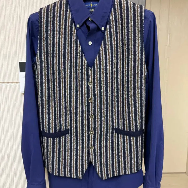 [BUNJANG] ManOnTheBoon Striped Knit Vest / (95) 맨온더분 스트라이프 니트 베스트