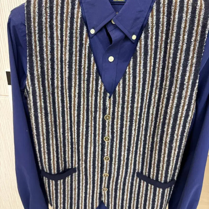 [BUNJANG] ManOnTheBoon Striped Knit Vest / (95) 맨온더분 스트라이프 니트 베스트