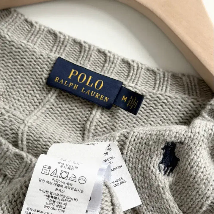 [BUNJANG] Polo Ralph Lauren Cable Knit Cotton Sweater / Polo 폴로 랄프로렌 신형 우먼라인 그레이컬러 케이블 코튼 니트