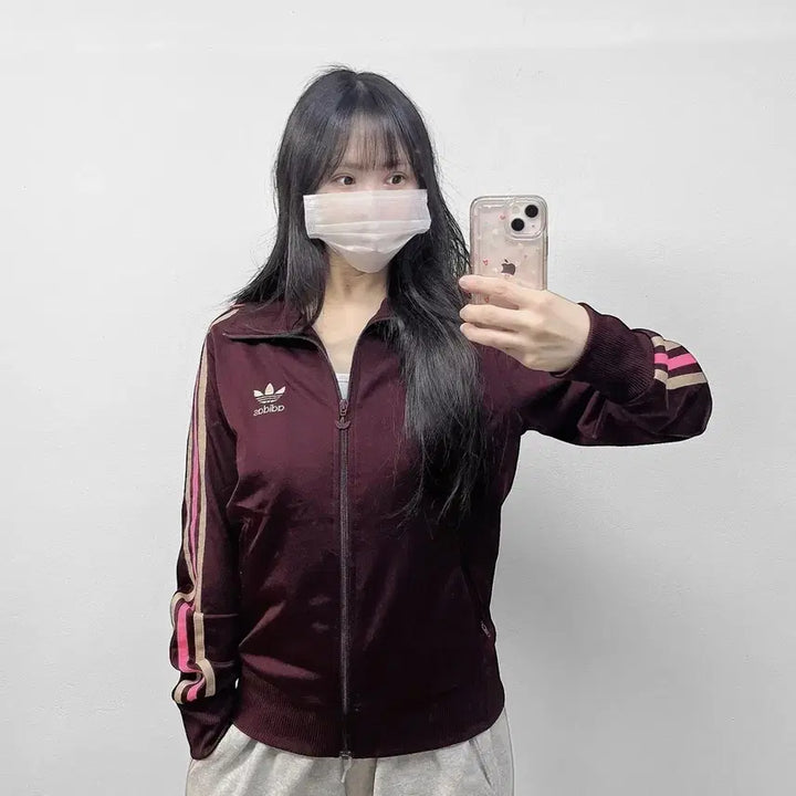 [BUNJANG] Adidas Firebird Track Top Burgundy Jersey / 아디다스 파이어버드 트랙탑 져지 버건디