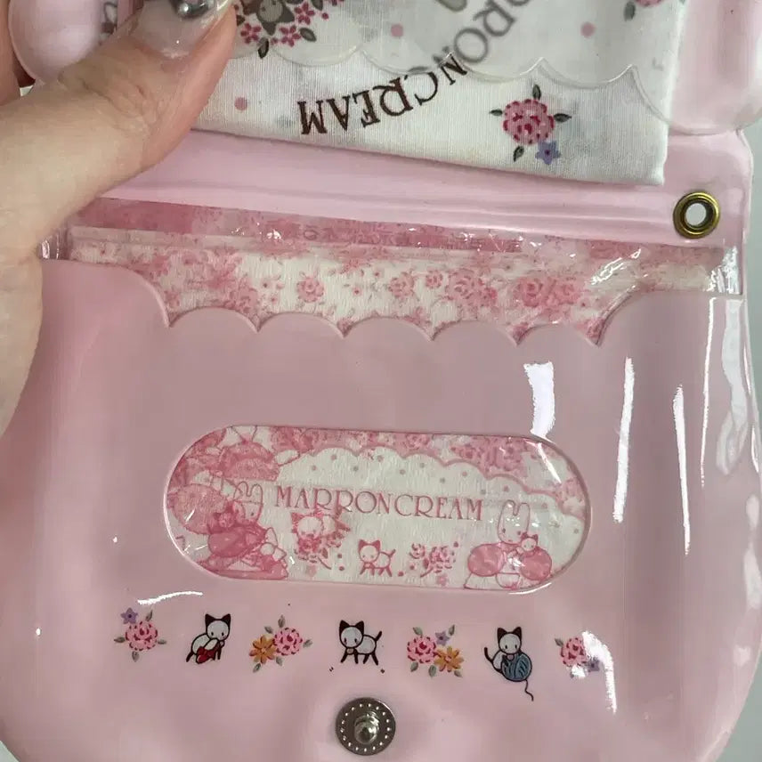 [BUNJANG] Sanrio Marron Cream Floral Pattern Pouch Wallet / 산리오 마론크림 고전 꽃무늬 파우치 지갑