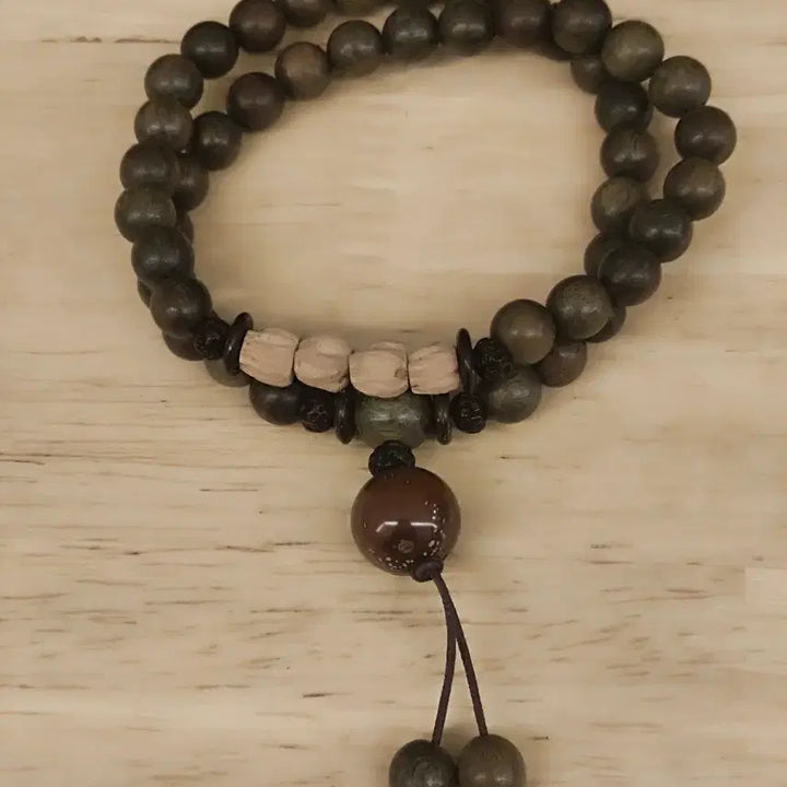 [BUNJANG] Argentine Green Ebony Bead Bracelet 8mm / 아르헨티나 녹단 염주 팔찌 8mm