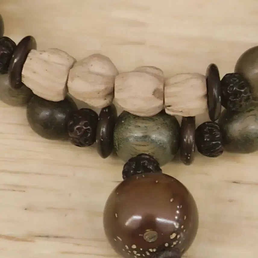 [BUNJANG] Argentine Green Ebony Bead Bracelet 8mm / 아르헨티나 녹단 염주 팔찌 8mm