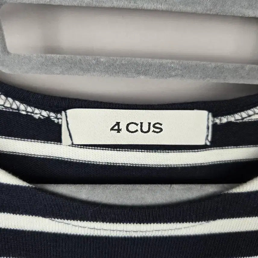 [BUNJANG] 4CUS F Stripe Color Block Long Dress / [무료배송]4CUS 포커스 F 스트라이프 배색 반팔 롱 원피스