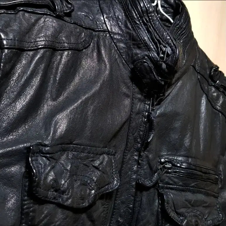 [BUNJANG] Add-Hoc M65 Leather Jacket / 100-105멀티포켓 M65 양가죽자켓 /와317-원/애드혹/