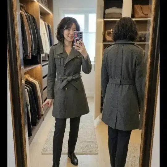 [BUNJANG] SJSJ Wool Belted Coat - Size 55 / SJSJ 모 벨티드  코트 55