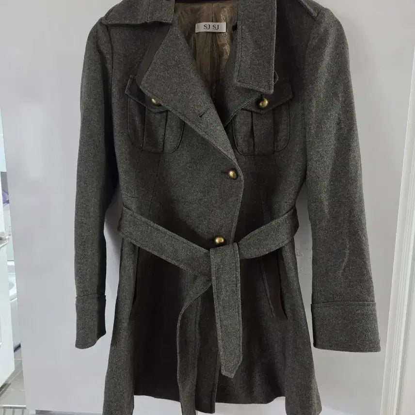 [BUNJANG] SJSJ Wool Belted Coat - Size 55 / SJSJ 모 벨티드  코트 55