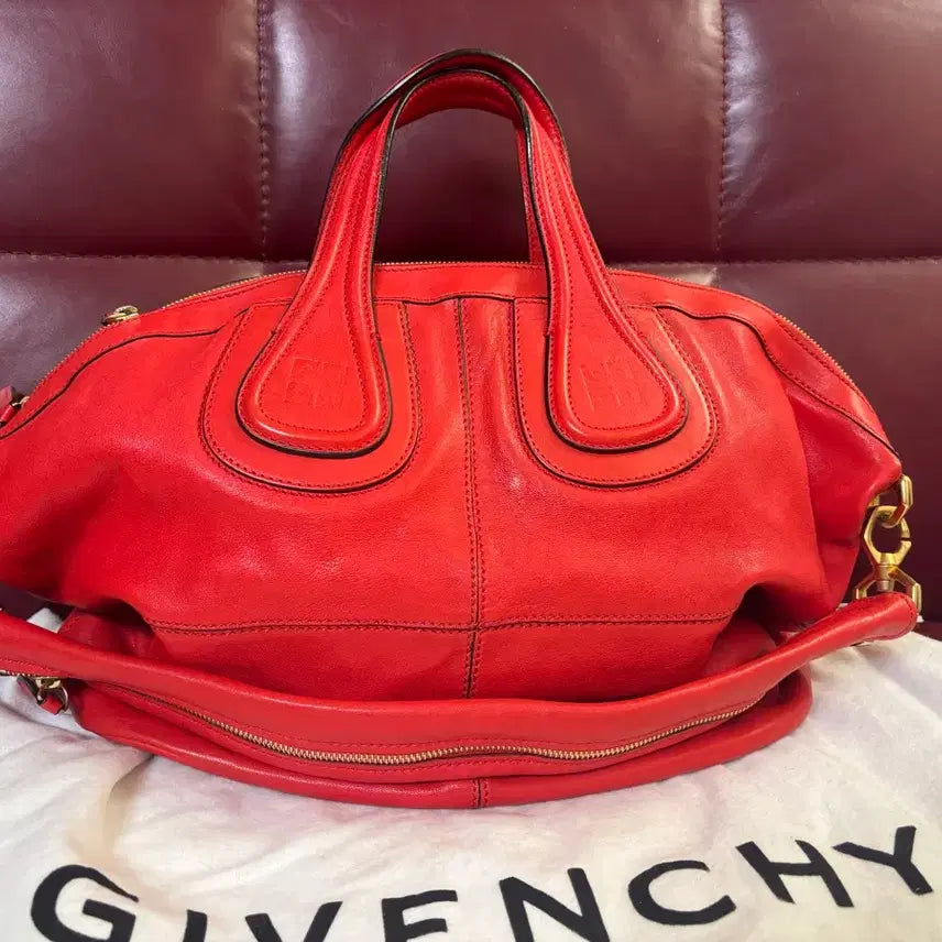 [BUNJANG] Givenchy Nightingale Medium Red Bag / 지방시 나이팅게일 레드 백