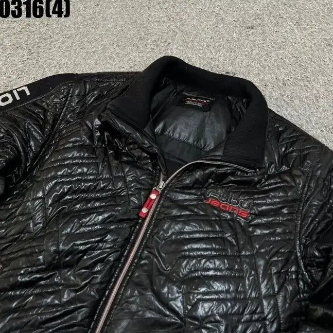 [SOLD OUT] L FUBU JEANS 블랙 패딩 집업 점퍼 0316(4)