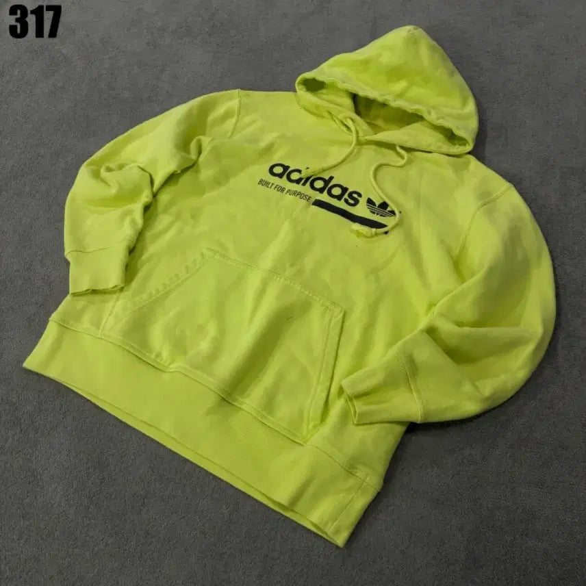 [SOLD OUT] 아디다스 형광 노랑 후드티
