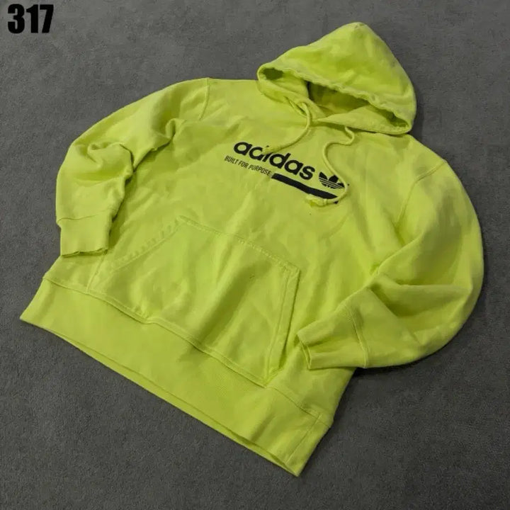 [SOLD OUT] 아디다스 형광 노랑 후드티