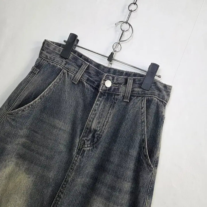 [BUNJANG] Denim Cargo Long Skirt S / 데님 카고 롱 스커트 S