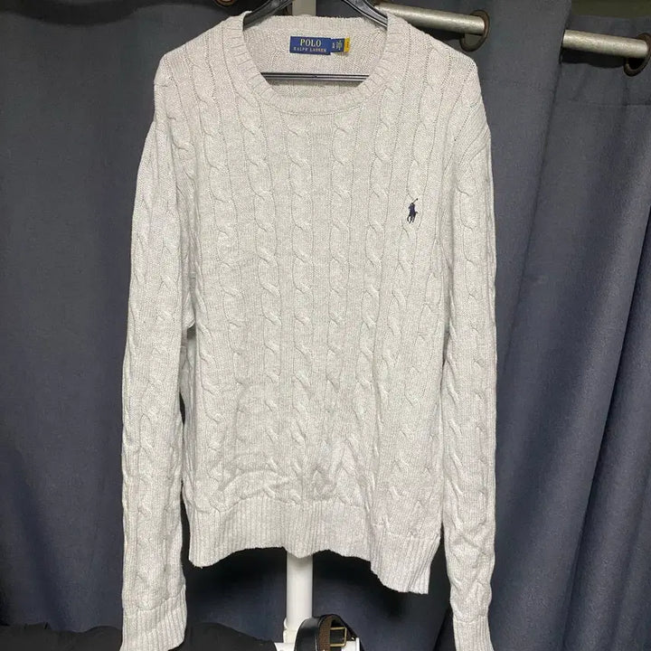[BUNJANG] Polo Ralph Lauren Cable Knit Sweater XL / 폴로 랄프로렌 꽈배기 니트 XL