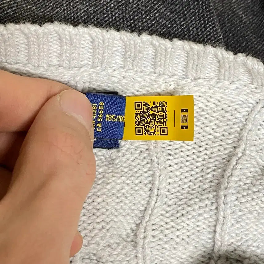 [BUNJANG] Polo Ralph Lauren Cable Knit Sweater XL / 폴로 랄프로렌 꽈배기 니트 XL