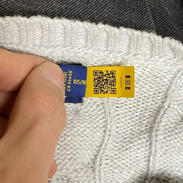 [BUNJANG] Polo Ralph Lauren Cable Knit Sweater XL / 폴로 랄프로렌 꽈배기 니트 XL