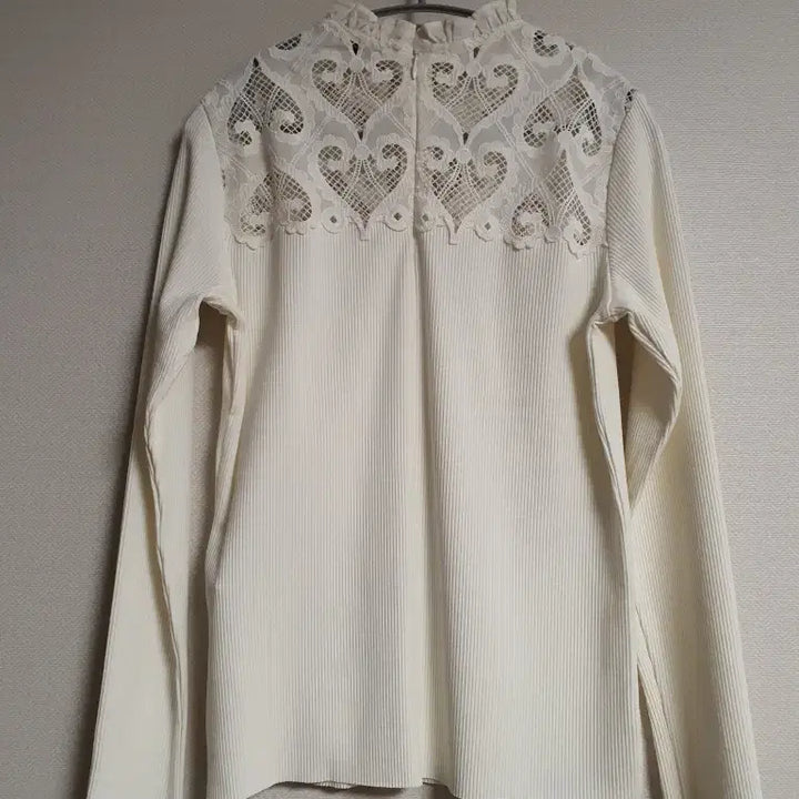 [BUNJANG] Sandro Lace Block Ribbed Top (Size 1) / 산드로 SANDRO 레이스 블록 골지 탑 1 사이즈  정품