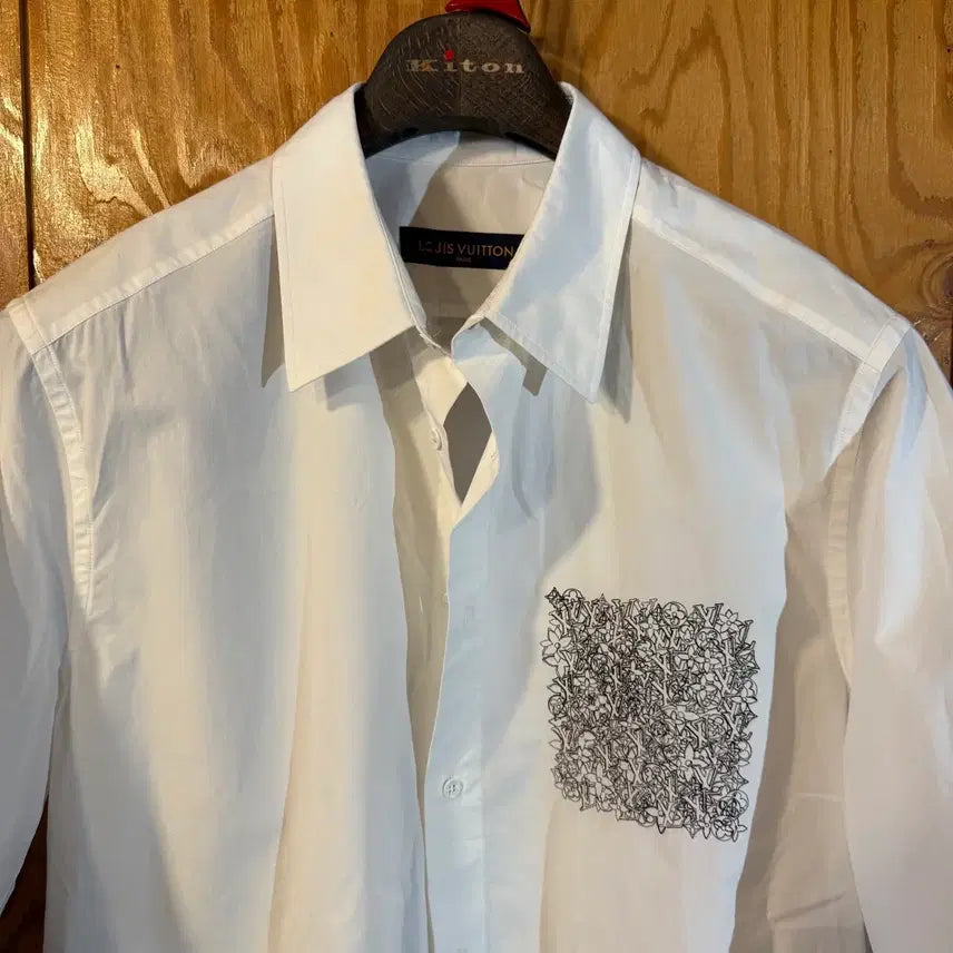[BUNJANG] Louis Vuitton Monogram Graffiti Box Print Short Sleeve Shirt / 루이비통 모노그램 그래피티 박스 프린팅 반팔 셔츠