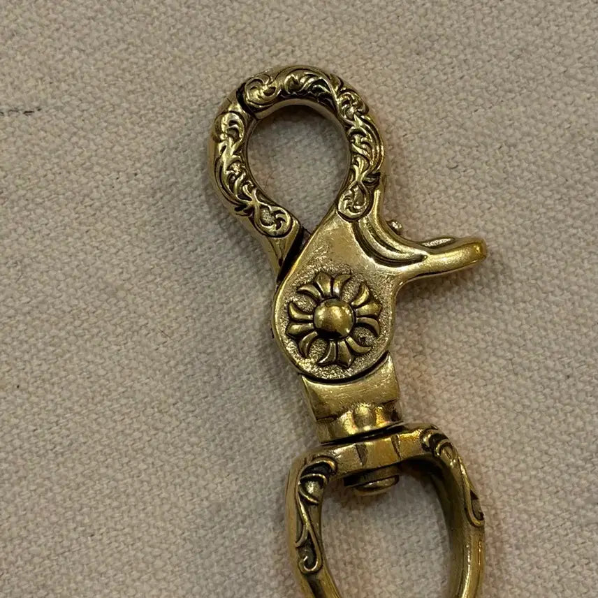 [BUNJANG] Vintage Cross &amp; Turquoise Brass Keyring / 크로스 &amp; 터키석 브라스 빈티지 키링