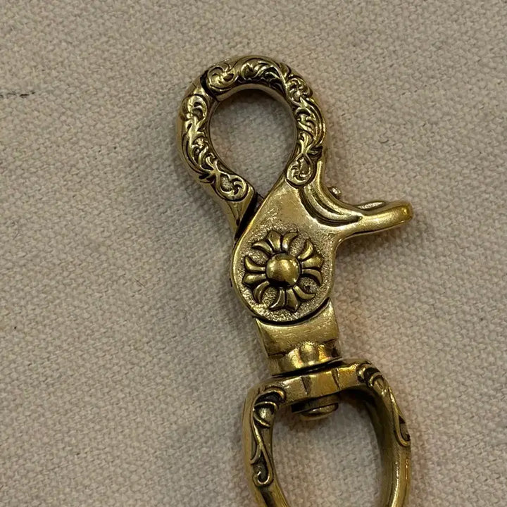 [BUNJANG] Vintage Cross &amp; Turquoise Brass Keyring / 크로스 &amp; 터키석 브라스 빈티지 키링