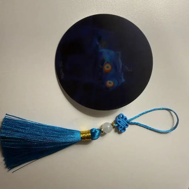 [BUNJANG] KDH Hologram Badge + Blue Tassel Keychain Set / 케데헌 홀로그램 뱃지 + 블루태슬키링 세트
