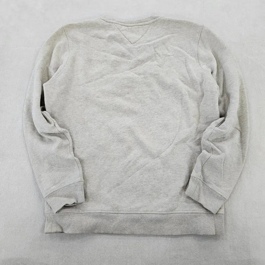 [BUNJANG] Tommy Hilfiger Fleece Beige Small Logo Sweatshirt / [L/G] 타미힐피거 기모 베이지 스몰로고 맨투맨 0115YH1